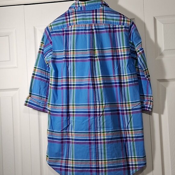 Lauren Ralph Lauren Women’s Plaid Sleep Shirt- Size S - Picture 2 of 11
